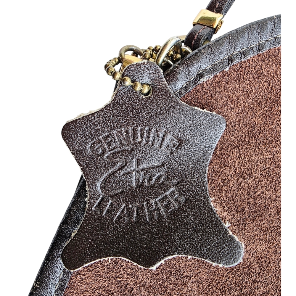 Vintage ETRA Brown Suede & Leather Women's Bag - Picture 3 of 8